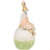 Clayre & Eef 6PR4030 Décoration Lapin 13x11x24cm brun vert