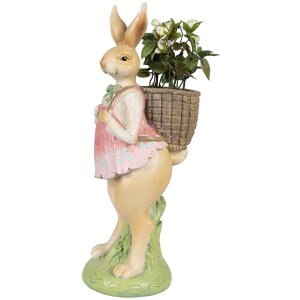 Clayre & Eef 6PR4032 Lapin décoratif 11x11x31cm brun rose