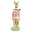 Clayre & Eef 6PR4032 Lapin décoratif 11x11x31cm brun rose