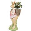 Clayre & Eef 6PR4032 Lapin décoratif 11x11x31cm brun rose