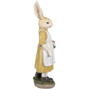 Clayre & Eef 6PR4034 Lapin décoratif 14x11x38cm Beige Jaune