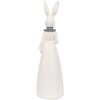 Clayre & Eef 6PR4039 Lapin décoratif blanc argenté 10x9x30 cm