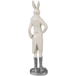 Clayre & Eef 6PR4040 Lapin décoratif blanc 11x8x40 cm