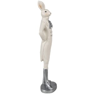 Clayre & Eef 6PR4040 Lapin décoratif blanc 11x8x40 cm