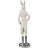 Clayre & Eef 6PR4040 Lapin décoratif blanc 11x8x40 cm