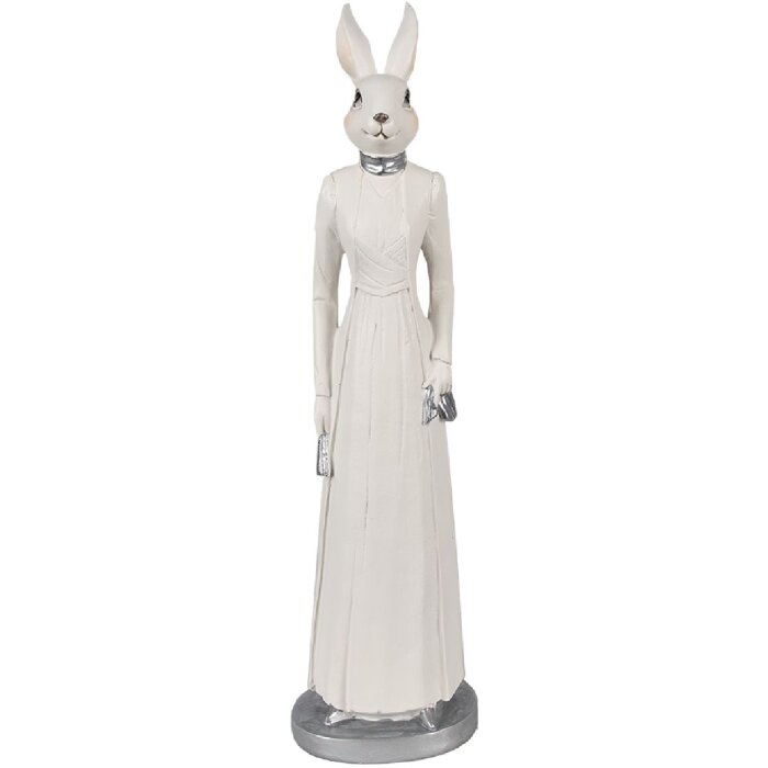 Clayre & Eef 6PR4041 Lapin décoratif blanc 11x9x41 cm