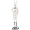 Clayre & Eef 6PR4042 Lapin décoratif blanc 8x7x28 cm