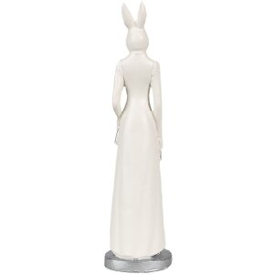 Clayre & Eef 6PR4045 Lapin décoratif blanc 5x5x20 cm