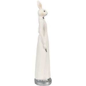 Clayre & Eef 6PR4045 Lapin décoratif blanc 5x5x20 cm