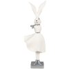 Clayre & Eef 6PR4048 Lapin décoratif blanc argenté 13x11x37 cm