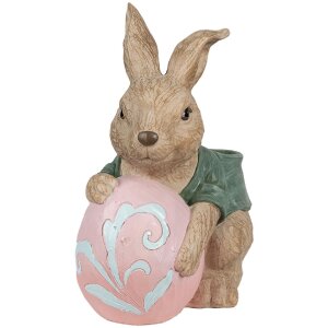 Clayre & Eef 6PR4050 Pot de fleurs lapin brun vert...