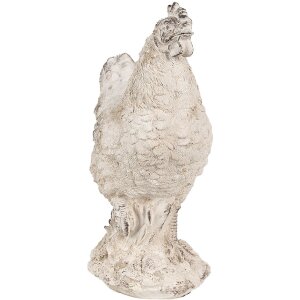 Clayre & Eef 6PR4054 Poule décorative 21x12x26 cm Beige - Charmante ambiance campagnarde