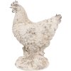 Clayre & Eef 6PR4054 Poule décorative 21x12x26 cm Beige - Charmante ambiance campagnarde