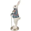 Clayre & Eef 6PR4055 Déco Lapin blanc bleu 12x10x32 cm