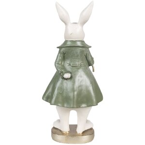 Clayre & Eef 6PR4058 Déco Lapin 12x9x26cm Beige Vert