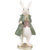 Clayre & Eef 6PR4058 Déco Lapin 12x9x26cm Beige Vert