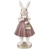 Clayre & Eef 6PR4059 Lapin décoratif blanc rose 12x10x27 cm