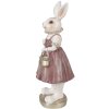 Clayre & Eef 6PR4059 Lapin décoratif blanc rose 12x10x27 cm