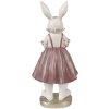 Clayre & Eef 6PR4059 Lapin décoratif blanc rose 12x10x27 cm