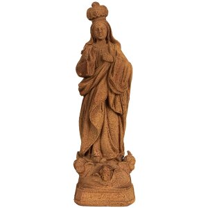 Clayre & Eef 6PR4061 Statuette de la Vierge Marie Marron 6x6x19 cm Décoration religieuse