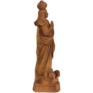 Clayre & Eef 6PR4061 Statuette de la Vierge Marie Marron 6x6x19 cm Décoration religieuse