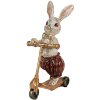 Clayre & Eef 6PR4082 Lapin décoratif blanc doré 15x9x25 cm