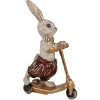 Clayre & Eef 6PR4082 Lapin décoratif blanc doré 15x9x25 cm