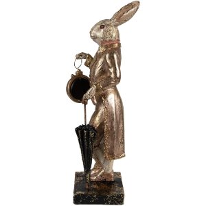 Clayre & Eef 6PR4083 Lapin décoratif blanc or...