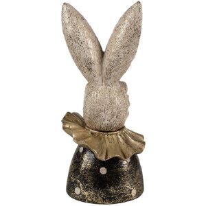 Clayre & Eef 6PR4086 Lapin Décoration Blanc Doré 11x11x23 cm