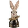 Clayre & Eef 6PR4086 Lapin Décoration Blanc Doré 11x11x23 cm