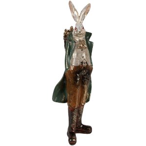 Clayre & Eef 6PR4088 Lapin décoratif blanc or...