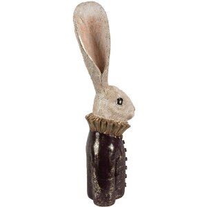 Clayre & Eef 6PR4089 Décor Lapin blanc or 16x14x42 cm