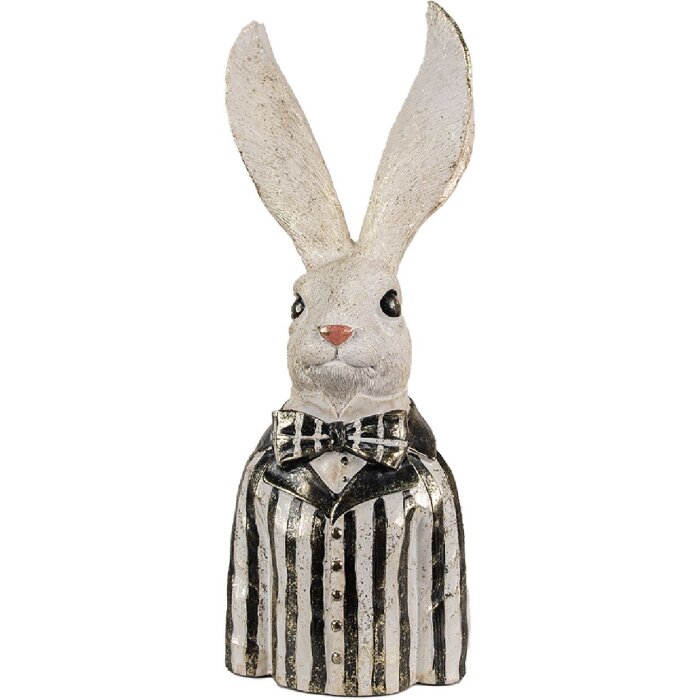 Clayre & Eef 6PR4090 Décor Lapin 16x14x42 cm blanc noir