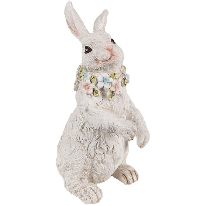 Clayre & Eef 6PR4092 Lapin décoratif blanc 12x9x20 cm