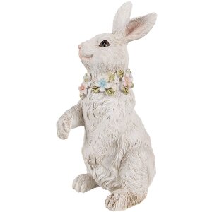 Clayre & Eef 6PR4092 Lapin décoratif blanc 12x9x20 cm