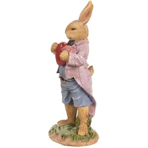 Clayre & Eef 6PR4095 Lapin décoratif 8x7x20 cm dans Marron