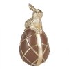 Clayre & Eef 6PR4101 Lapin décoratif sur œuf Marron Ø 10x20 cm