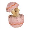 Clayre & Eef 6PR4107 Décoration Lapin dans un œuf 6x6x8 cm Rose