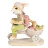 Clayre & Eef 6PR4108 Lapin sur tricycle Déco 11x6x12 cm Marron