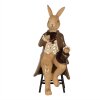 Clayre & Eef 6PR4112 Lapin décoratif brun 9x9x20cm