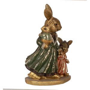 Clayre & Eef 6PR4113 Décor Lapin 13x10x19 cm Doré