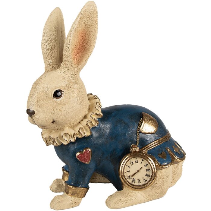 Clayre & Eef 6PR4117 Décoration Lapin 27x17x29 cm Beige Bleu