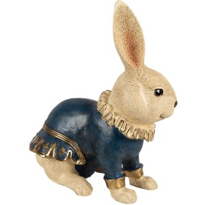 Clayre & Eef 6PR4117 Décoration Lapin 27x17x29 cm Beige Bleu