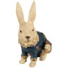 Clayre & Eef 6PR4117 Décoration Lapin 27x17x29 cm Beige Bleu