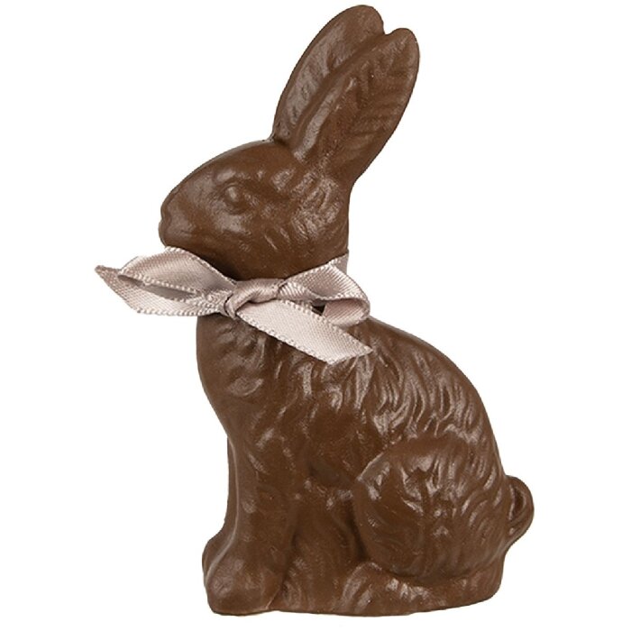 Clayre & Eef 6PR4120 Décor Lapin 7x4x10 cm Marron Rose - Décorations de Pâques