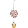 Clayre & Eef 6PR4125 Ballon à air chaud Pendentif décoratif 11x10x22cm Beige Rose