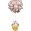 Clayre & Eef 6PR4125 Ballon à air chaud Pendentif décoratif 11x10x22cm Beige Rose