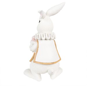 Clayre & Eef 6PR4147 Décor Lapin blanc or 8x7x14 cm