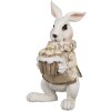 Clayre & Eef 6PR4152 Lapin décoratif blanc marron 8x7x13 cm