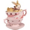 Clayre & Eef 6PR4985 Tasses à lapin décoratives 9x7x10cm brun rose